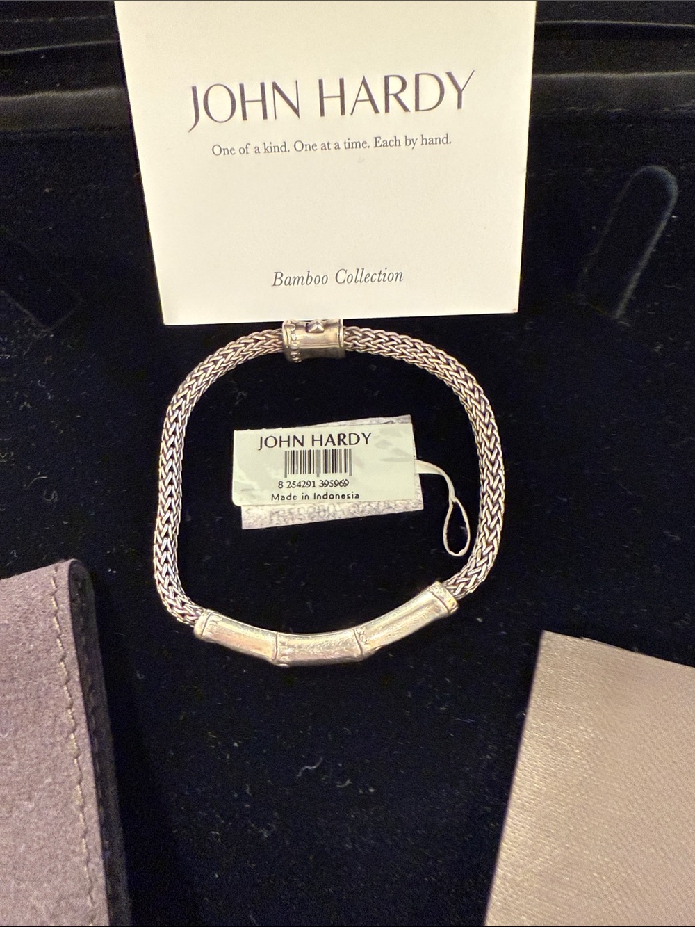 John Hardy women’s Bamboo Heritage Silver Station Bracelet with pusher clasp - Picture 2 of 5